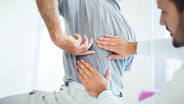 Close-up of a chiropractic adjustment